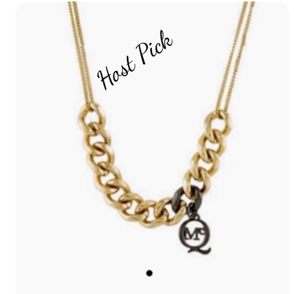 Alexander McQueen Necklace RARE Dbl Link w Cuban Link & McQueen Logo NWOT​​​​​​​ - Picture 2 of 5